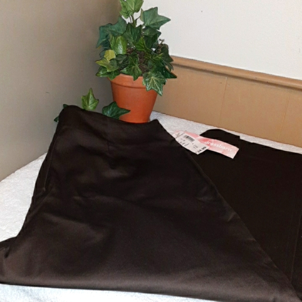 Dressbarn brown ankle pants size 12